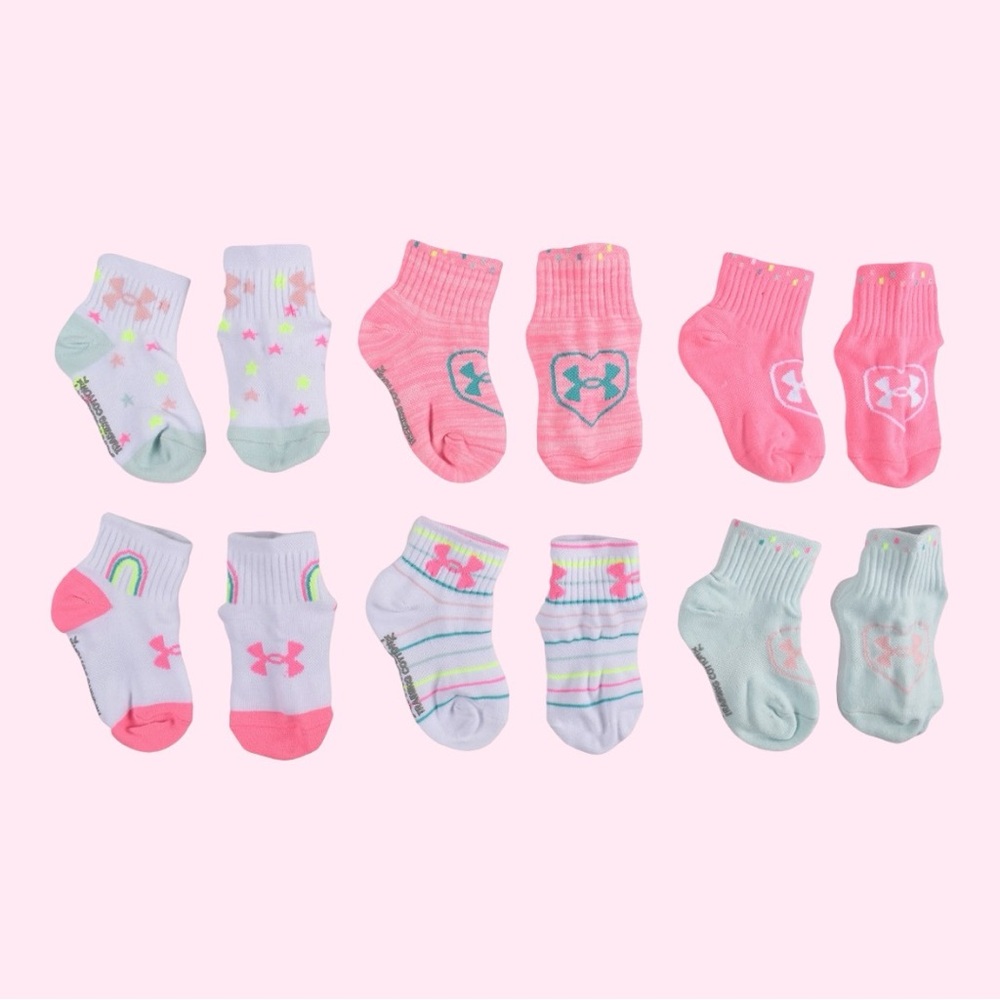 New Under Armour 6pc Baby Sock Set